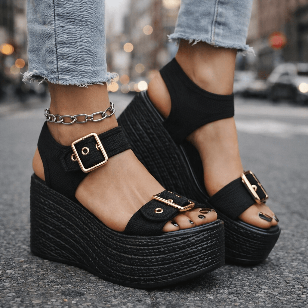 NAIA WEDGE MIT SCHNALLE