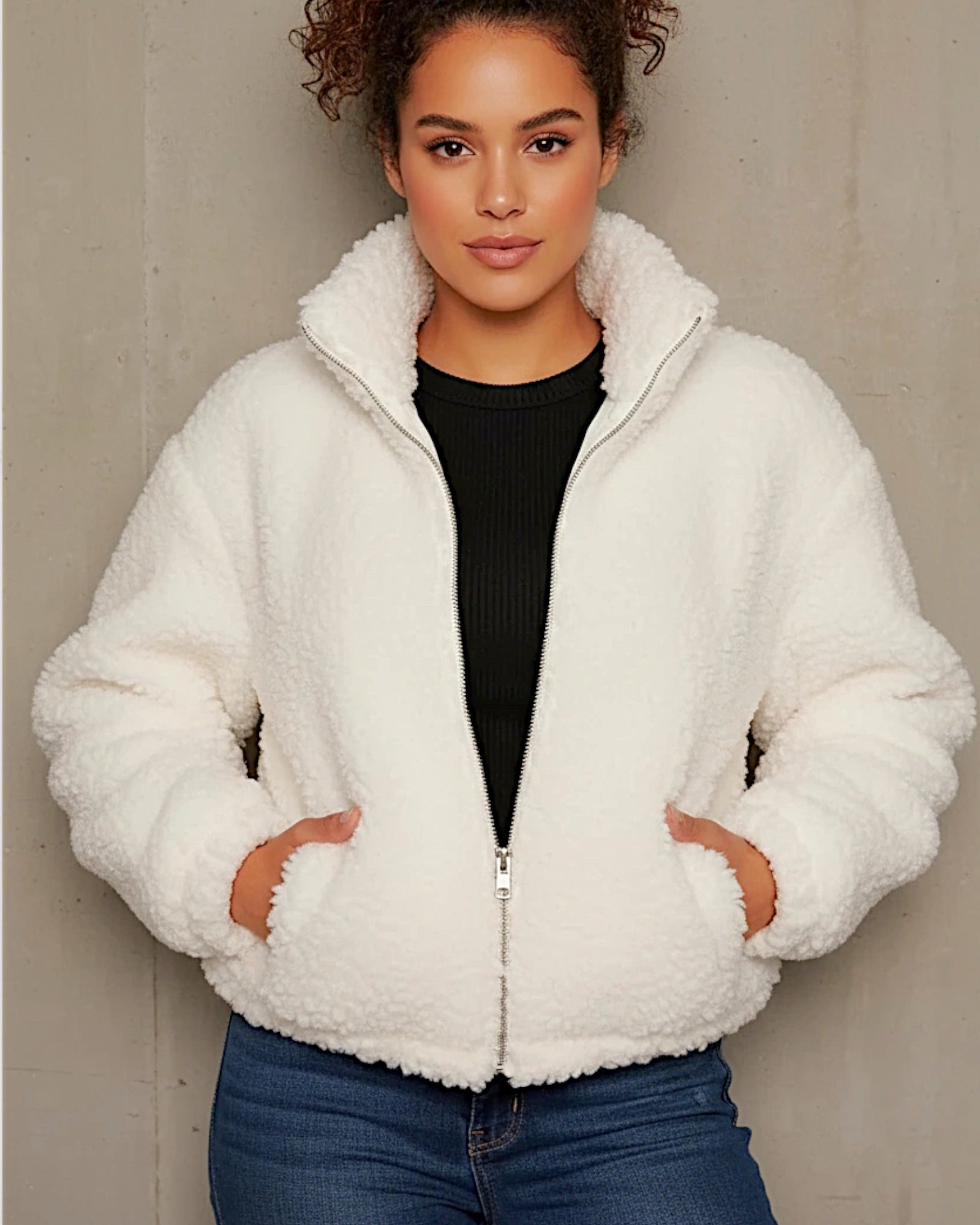 Teddy Bomberjacke für Damen