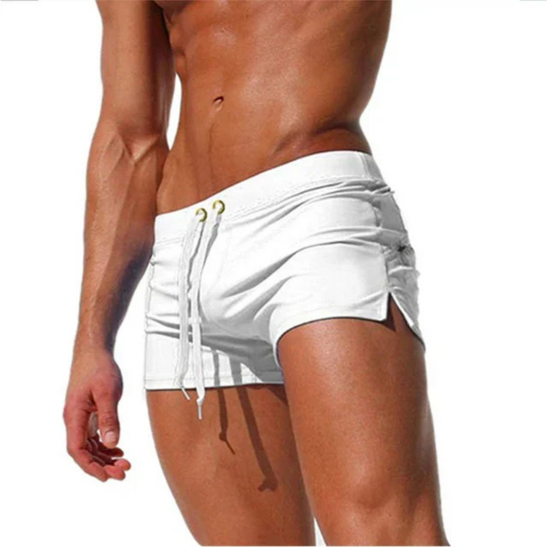 Herren Elastischer Slim Fit Sommer Badehose
