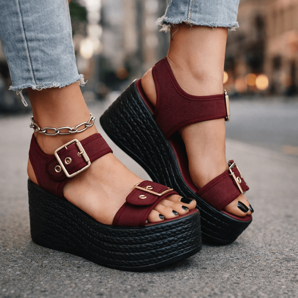 NAIA WEDGE MIT SCHNALLE