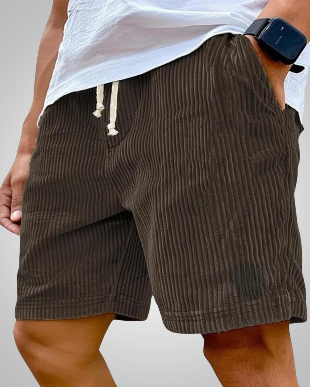 Herren Leichte Cord Sommer Bermuda Shorts