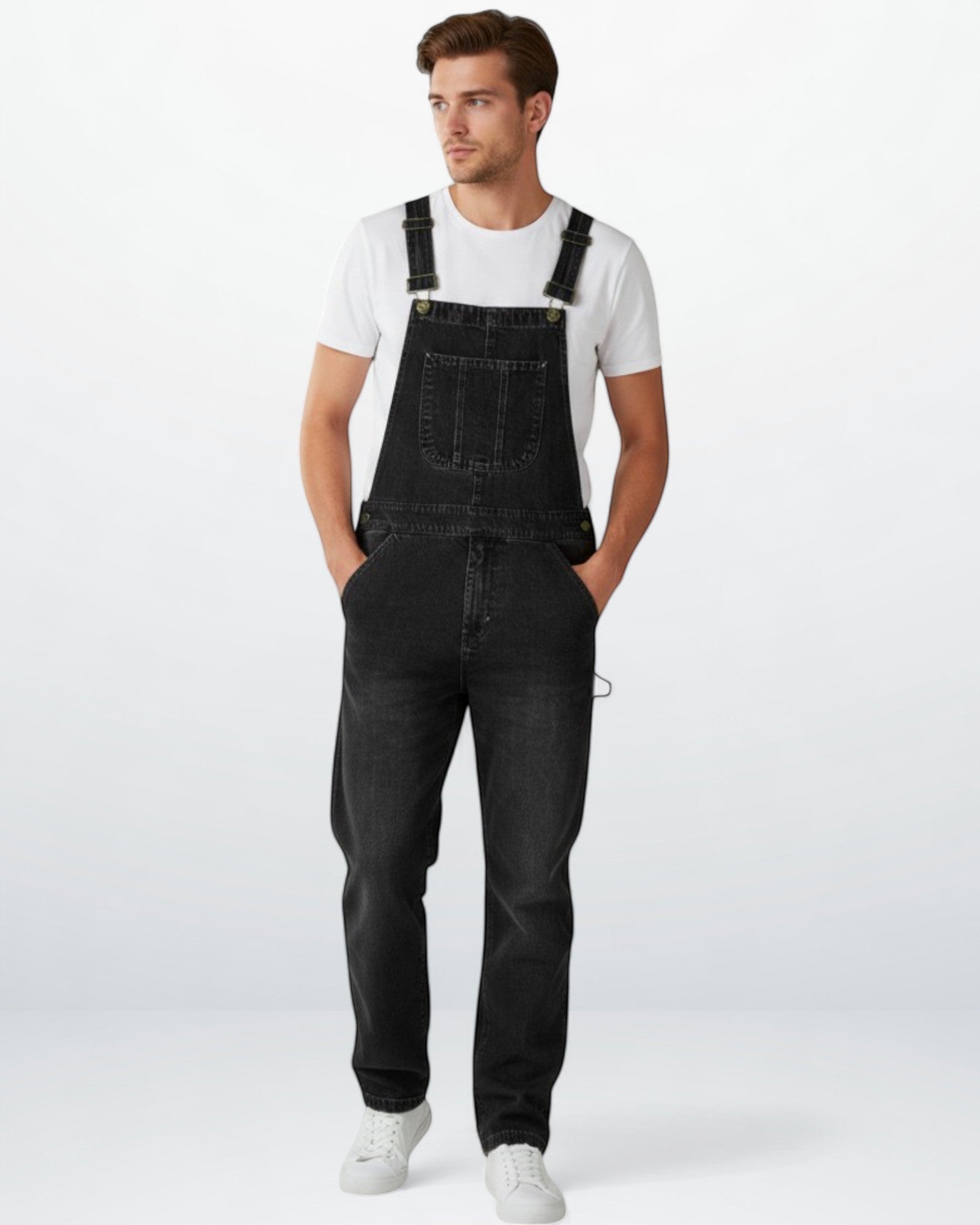 Jeans Latzhose für Herren mit verstellbaren Trägern - lang