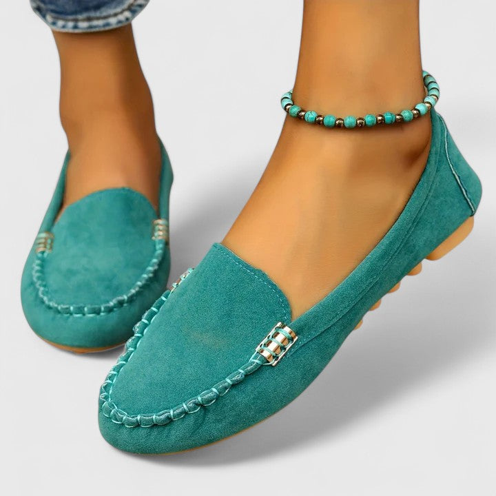 Damen Casual Nahtdetail Orthopädische Loafers