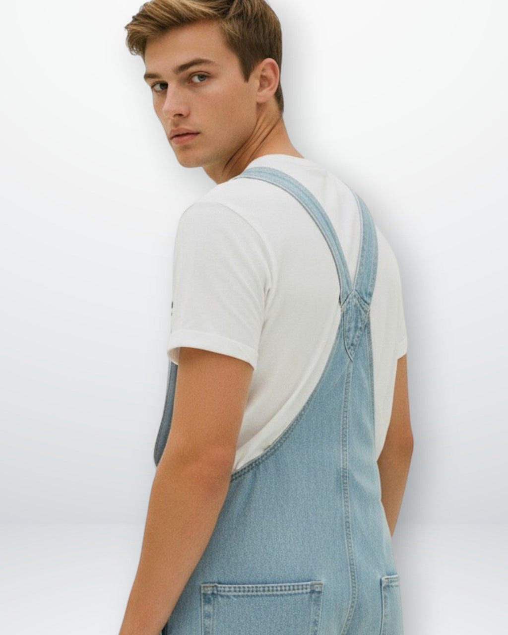 Jeans Latzhose für Herren mit verstellbaren Trägern - lang