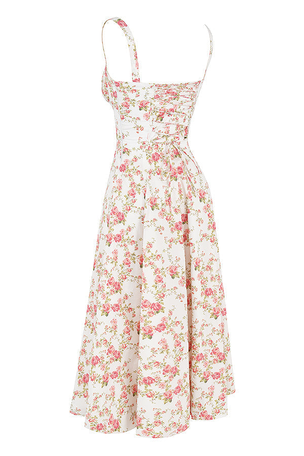 Antonia | Damen Hochzeitsgast Midikleid mit taillenformendem Schnitt