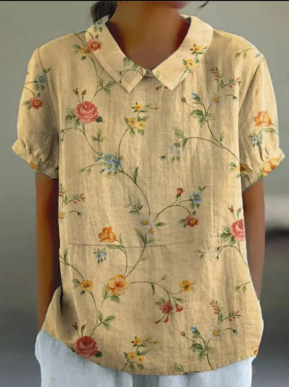 EllI | RETRO-BLUMENHEMD FÜR DAMEN