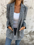 CASUAL / LÄSSIGE KARIERTE JACKE MIT REVERS