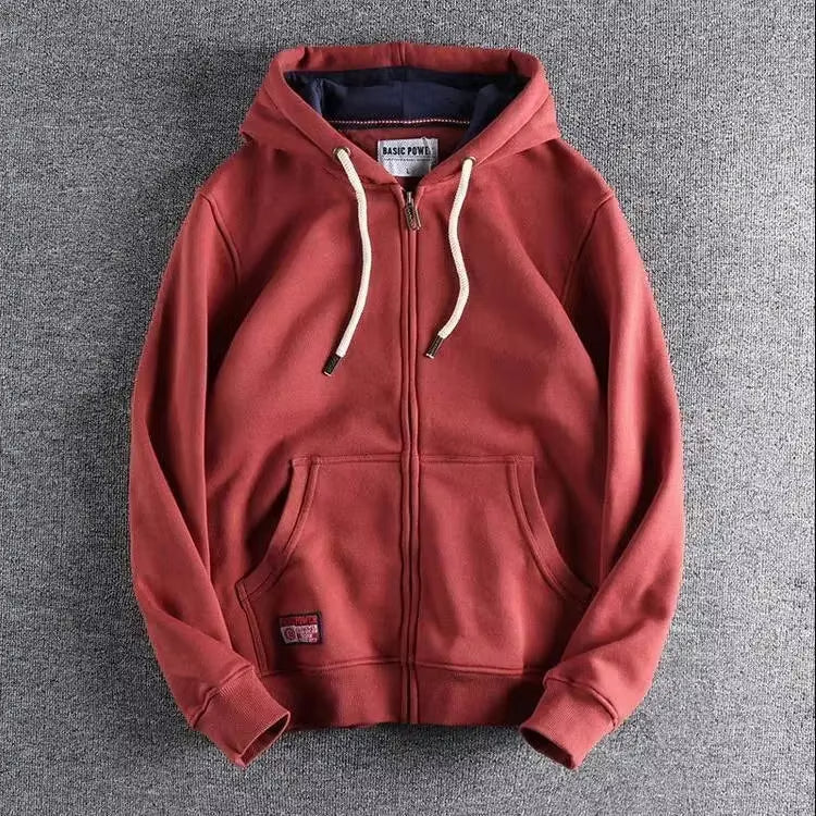 Max | Herren Zip-Hoodie Fleece Kapuzenpullover Casual