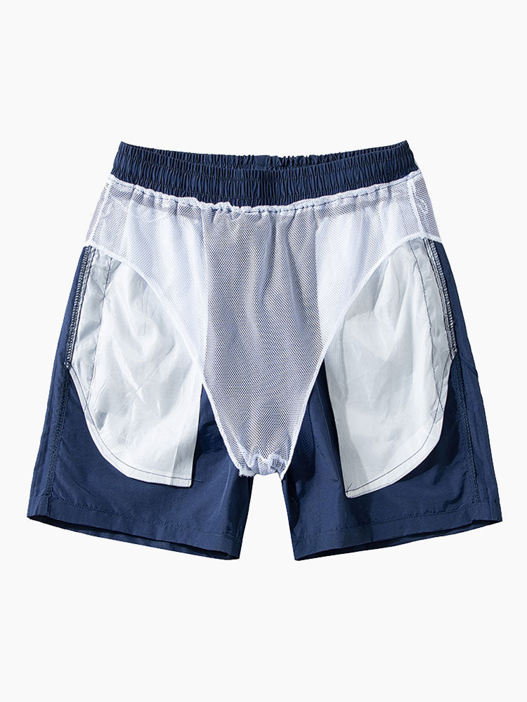 Geometrischer Print Hemd & Schwimmshorts