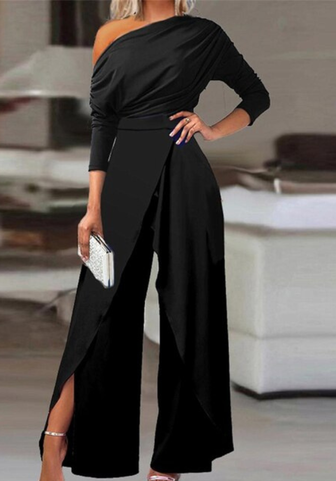 Damen Eleganter Sommer Langarm Jumspuit