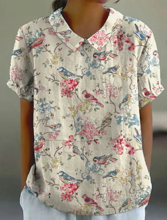EllI | RETRO-BLUMENHEMD FÜR DAMEN