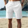 Herren Casual Gerade Sommer Leinen Shorts