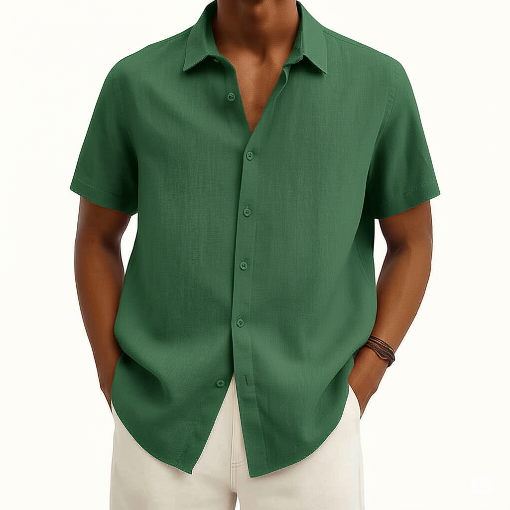 Herren Freizeit Kurzarm Sommer Hemd