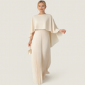 Abendkleid Damen | Plissee-Look & Elegante Cape-Optik