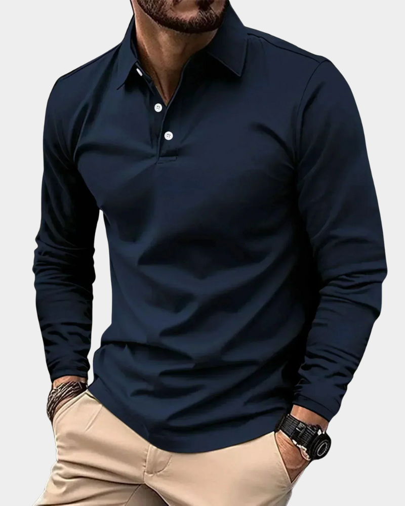 Langarm Poloshirt Herren | Klarer Kragen & Sportlicher Sitz