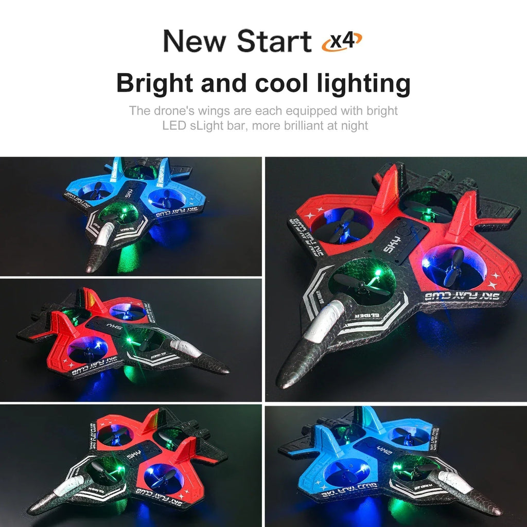 AeroGlide | Dynamisches, leichtes ferngesteuertes Flugzeug mit LED-Beleuchtung