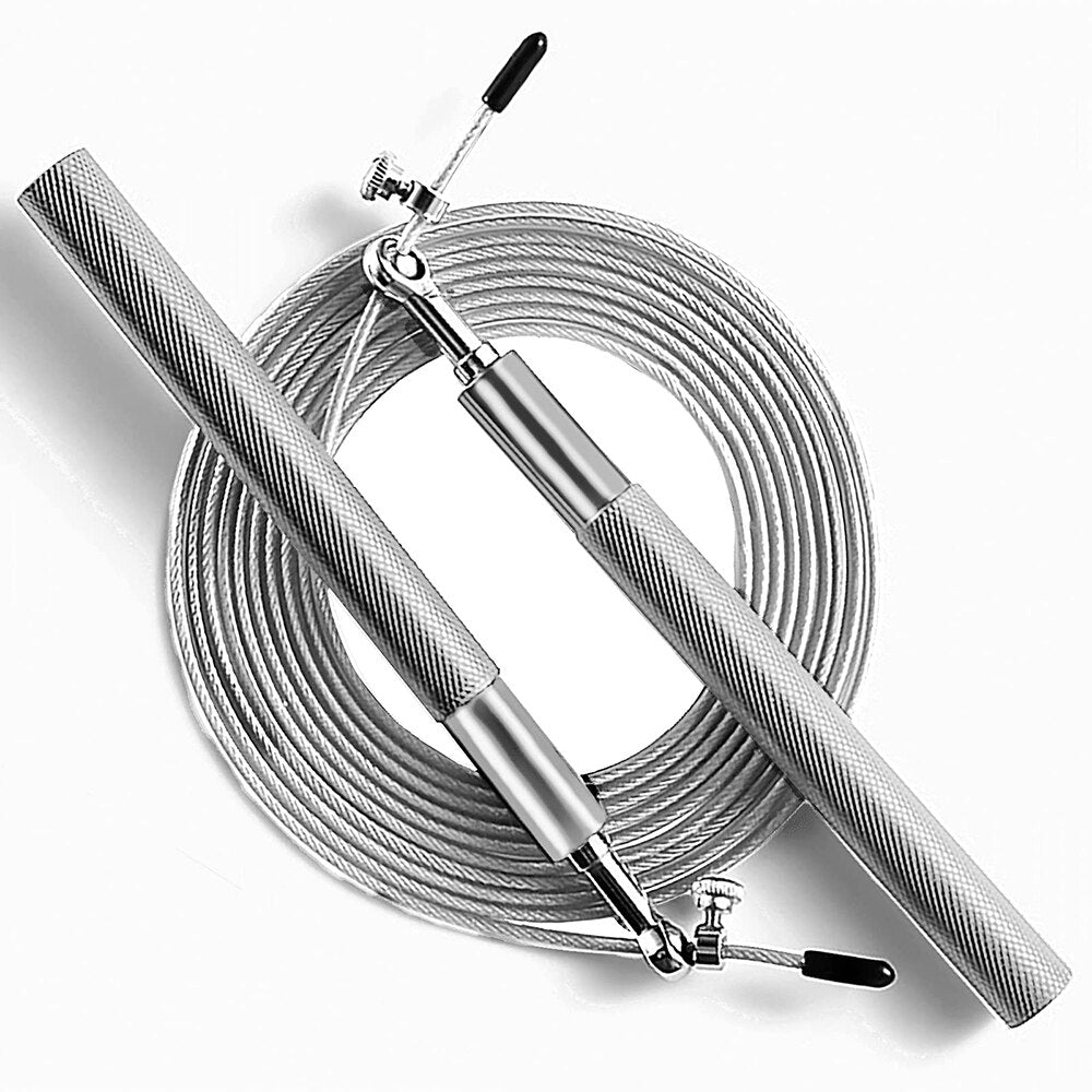 AeroSpin 360 Springseil – Verstellbares Stahlseil-Springseil mit Aluminiumgriff