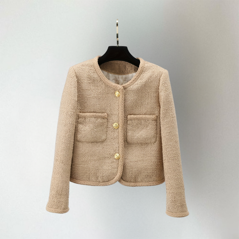 Strickjacke Damen | Bouclé-Optik & Zierknöpfe