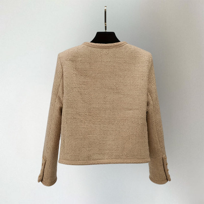 Strickjacke Damen | Bouclé-Optik & Zierknöpfe