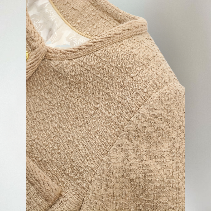 Strickjacke Damen | Bouclé-Optik & Zierknöpfe