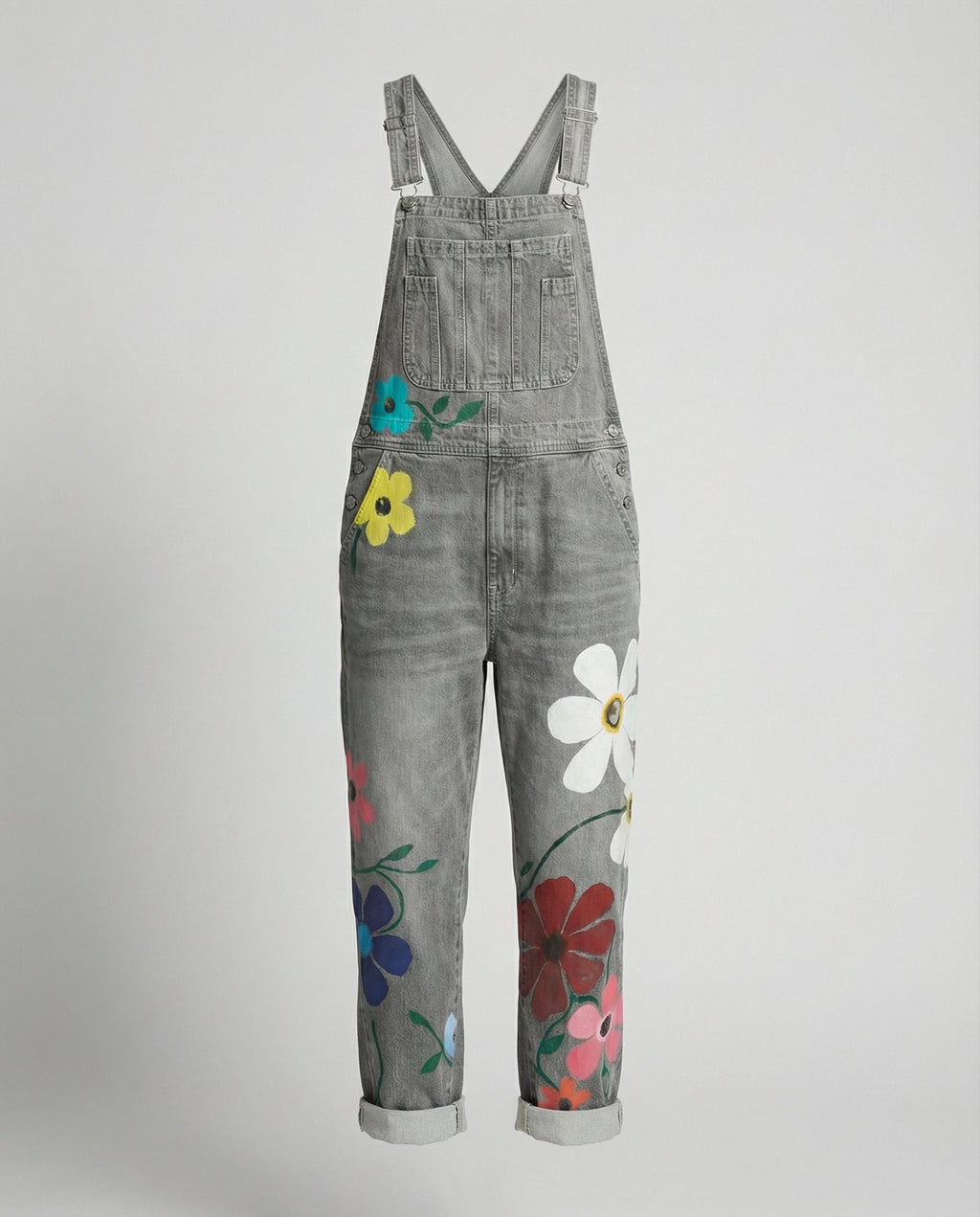 Denim-Latzhose für Damen in lockerer Passform