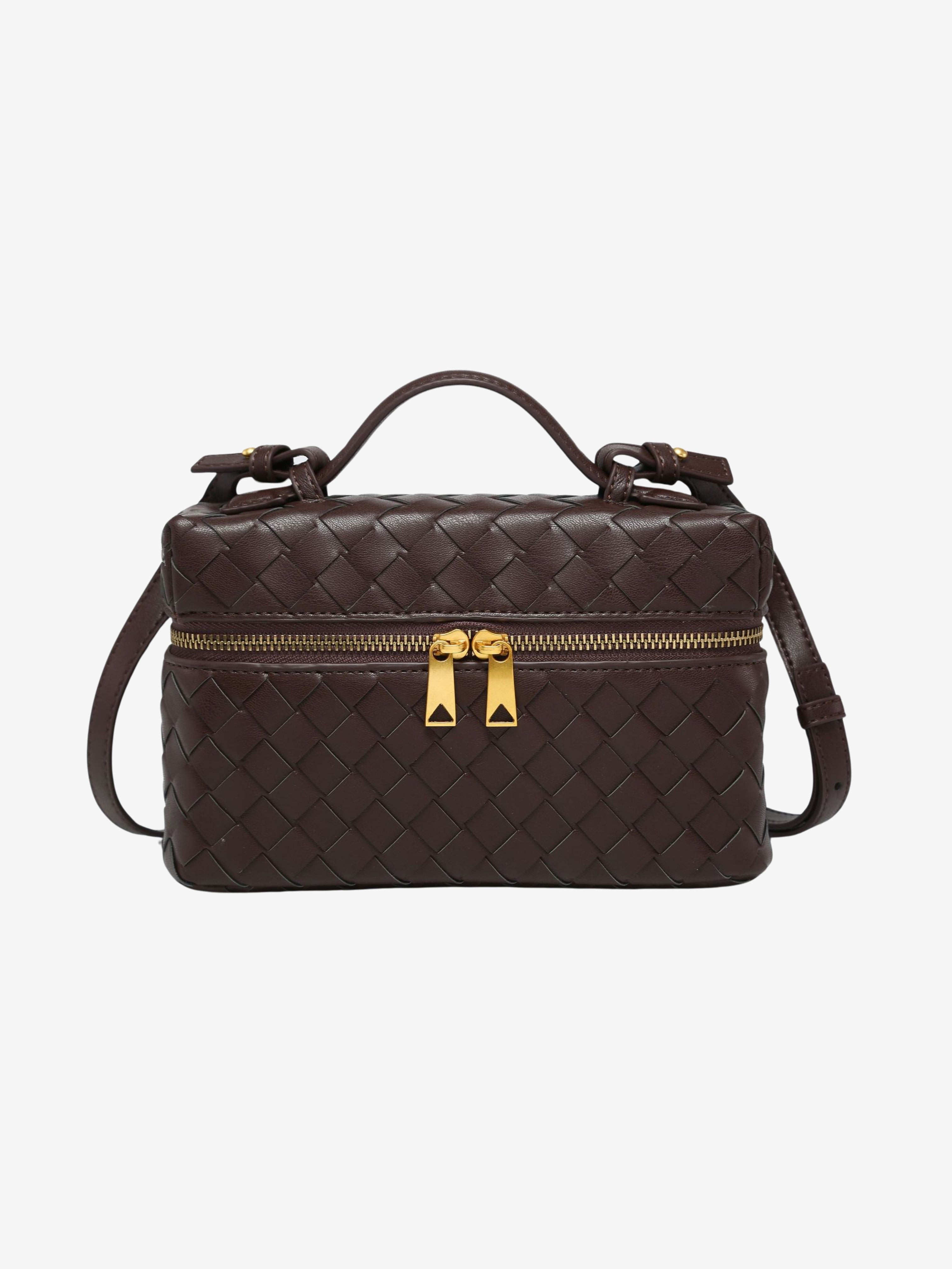 Julia | Strukturierte, glänzende Tasche aus gewebtem Material