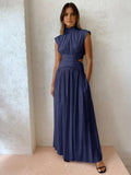 Damen Casual Ärmellos Cut Out Sommerkleid