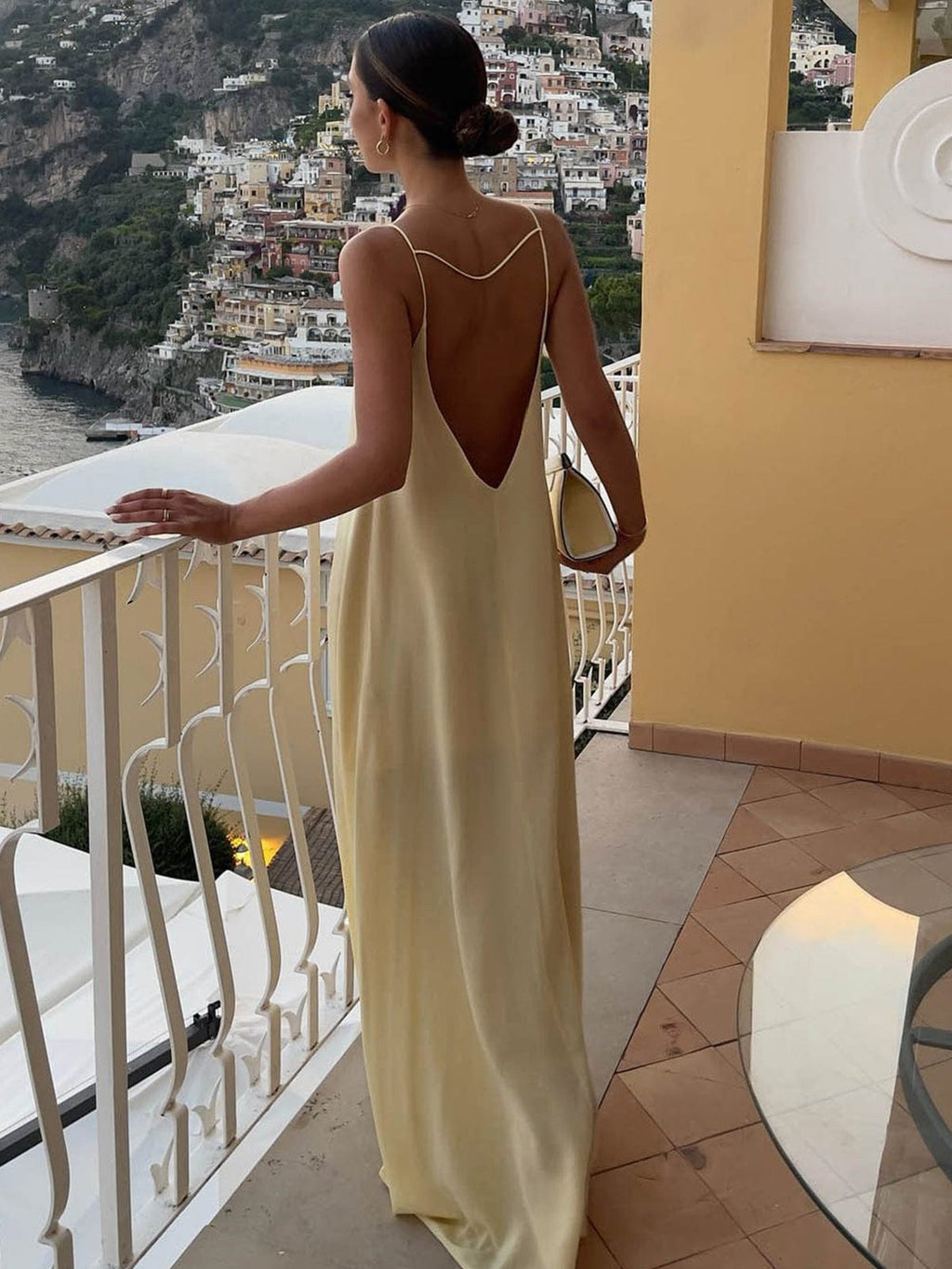 Damen Ärmellos Rundhals Sommer Abendkleid