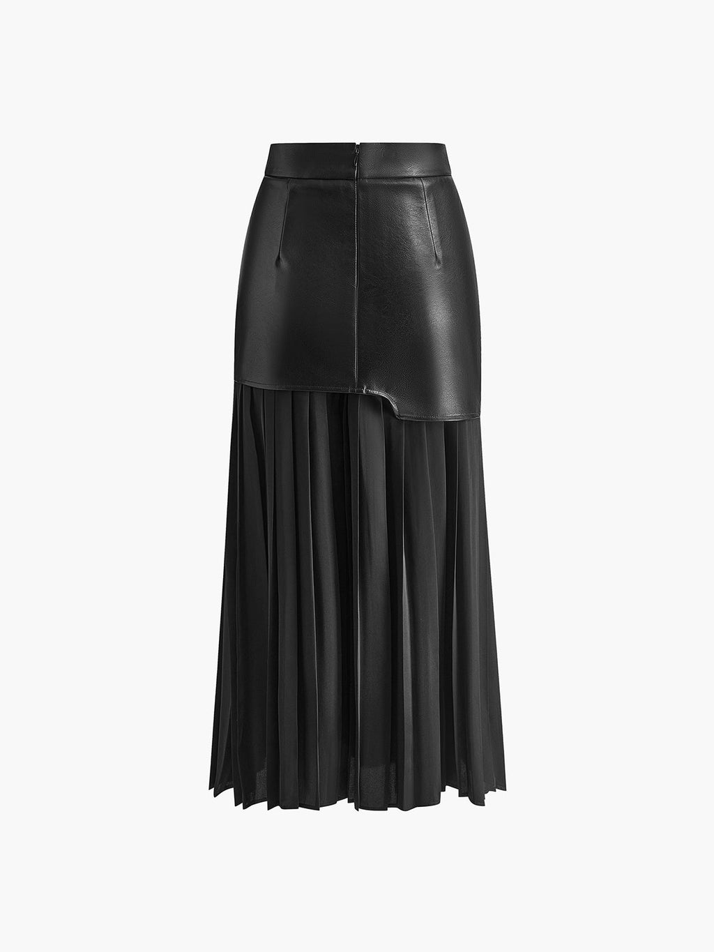 Damen Sommer Asymmetrischer Plissiert Midi Rock