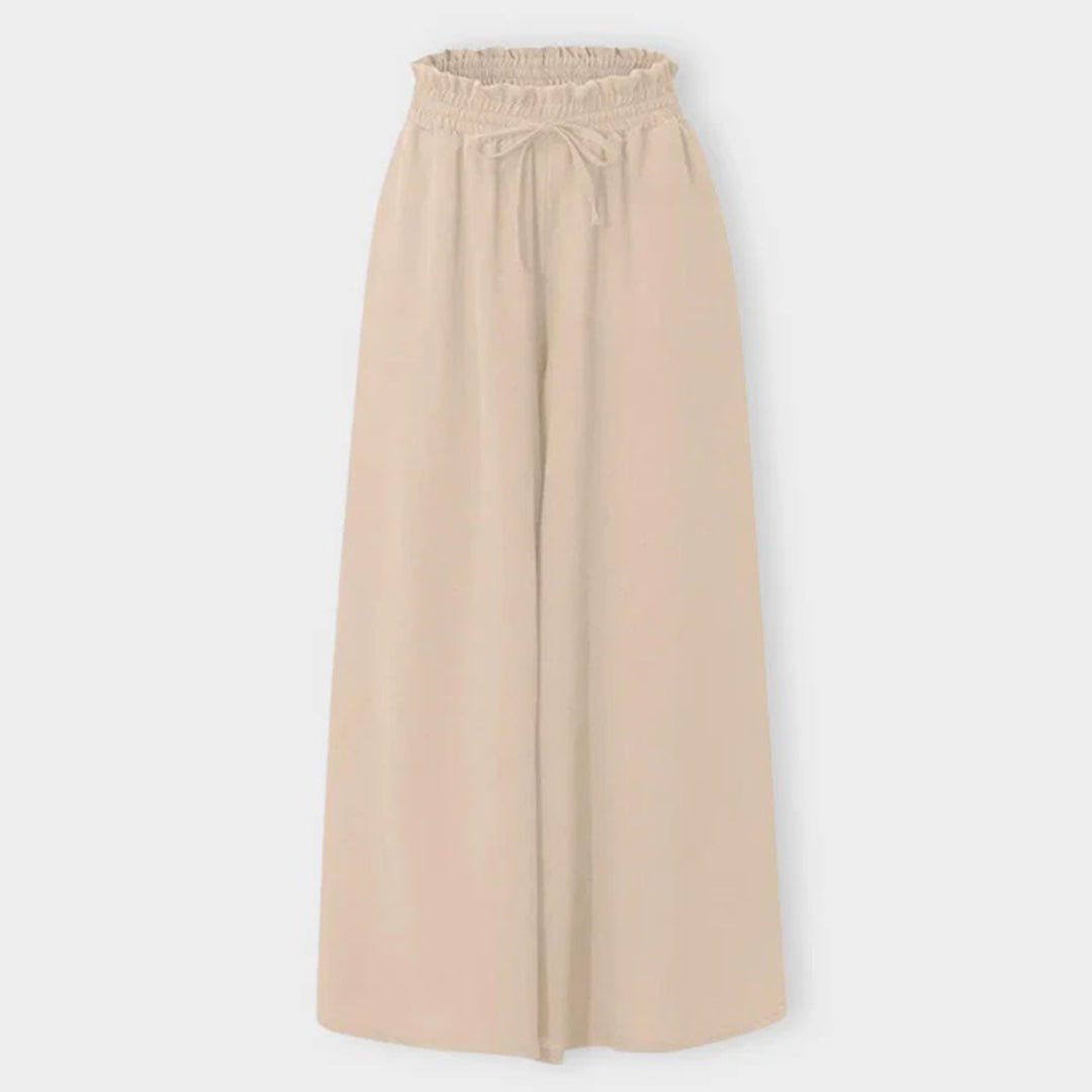 Leia | Damen Maxirock Weit Fließend Gummibund mit Taschen