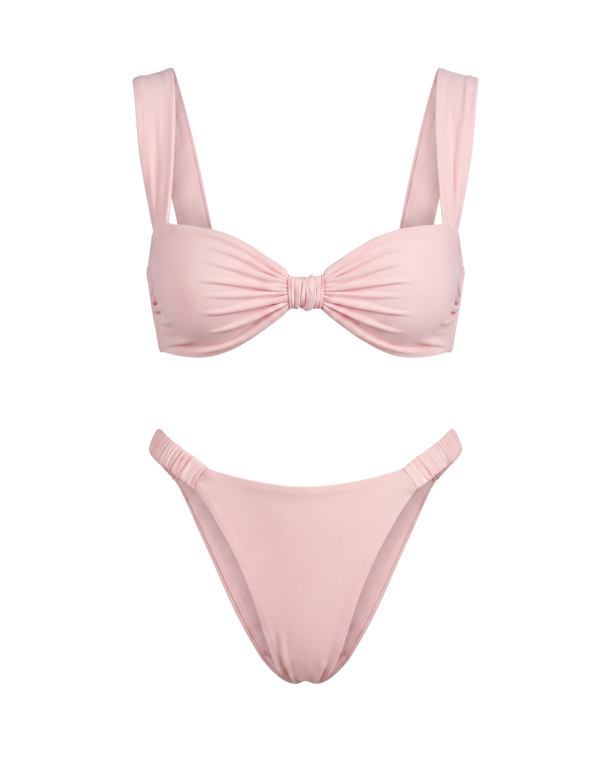Bikini Damen | 2-teiliges Set mit Knotendetail & High-Cut-Slip