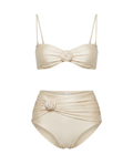 Bikini Damen | High Waist & 3D Blumen-Detail