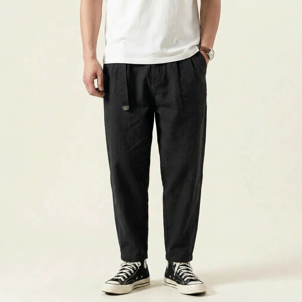 Sommerhose für Herren aus Baumwolle im Tapered Fit