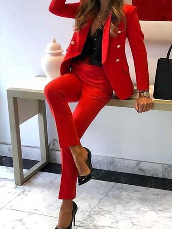 Blazer Set Damen | Zweireiher & Elegante Anzughose