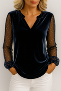 Bluse Damen | Punktärmel & Eleganter Ausschnitt