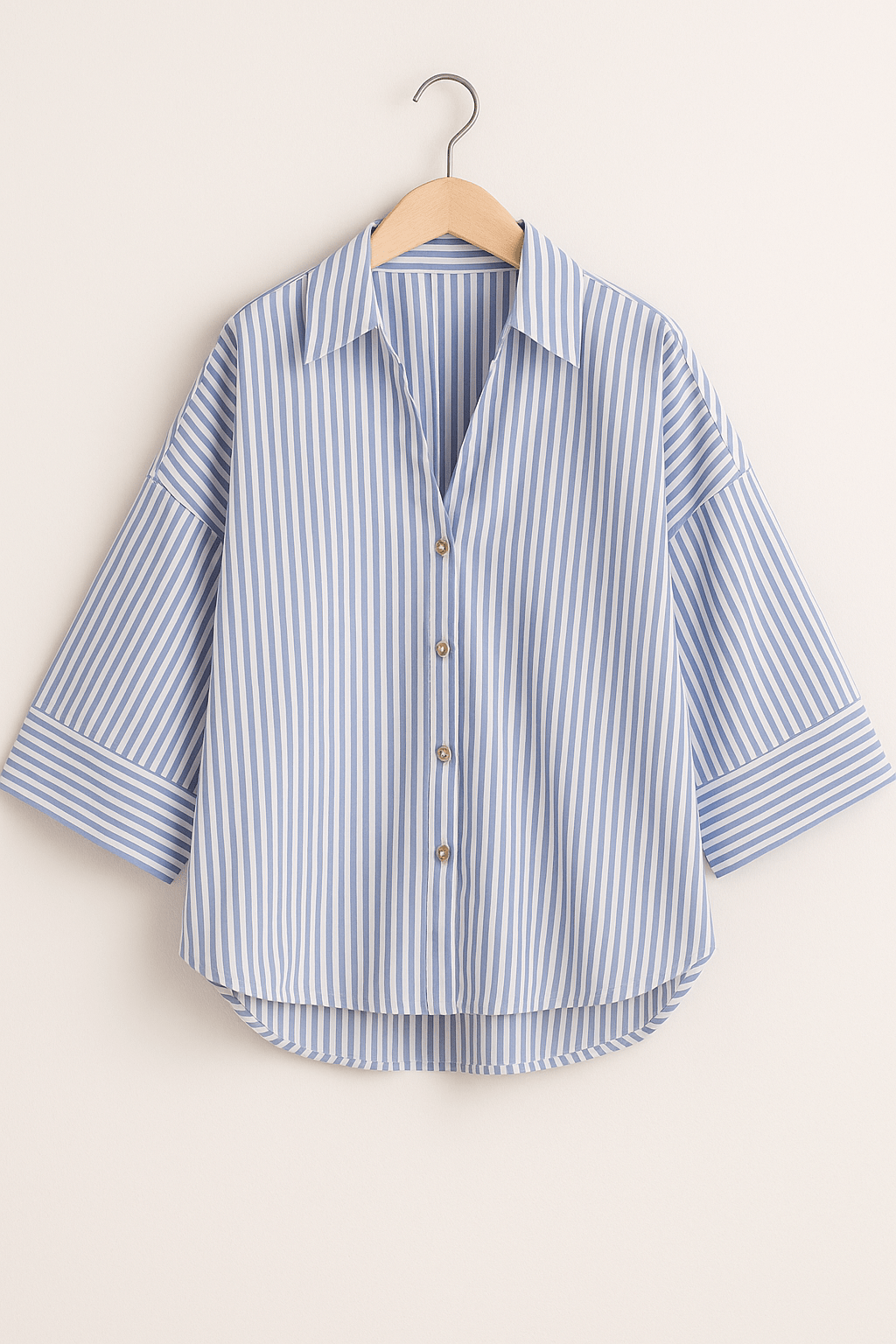 Bluse gestreift Damen | 3/4-Ärmel & Lockerer Schnitt