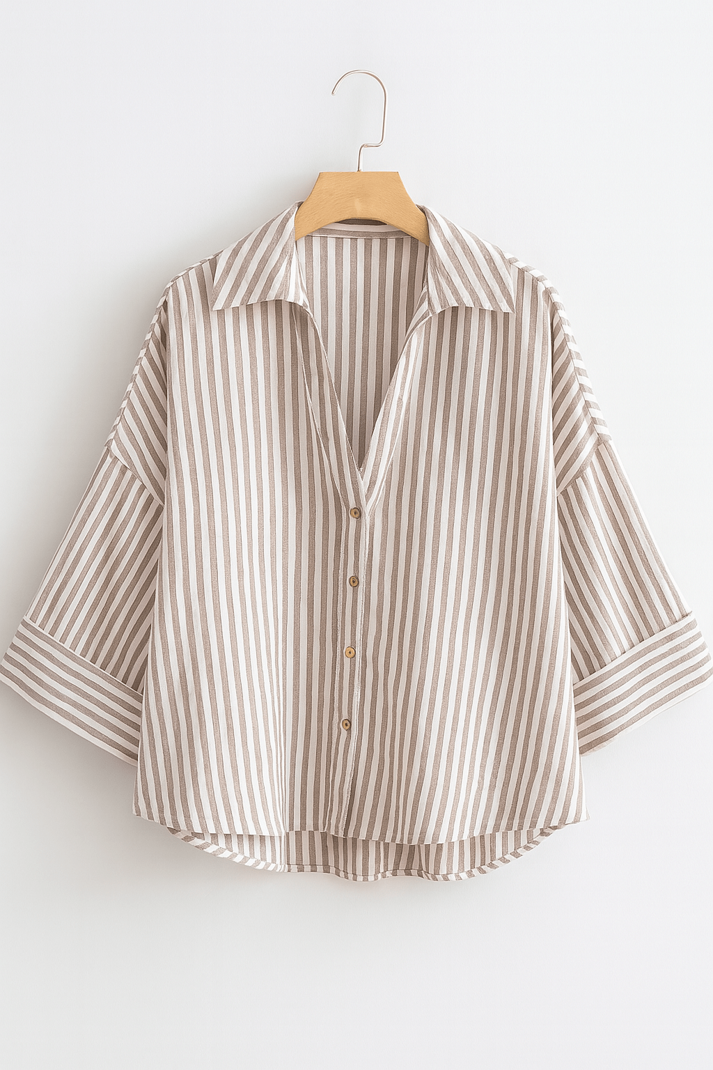 Bluse gestreift Damen | 3/4-Ärmel & Lockerer Schnitt