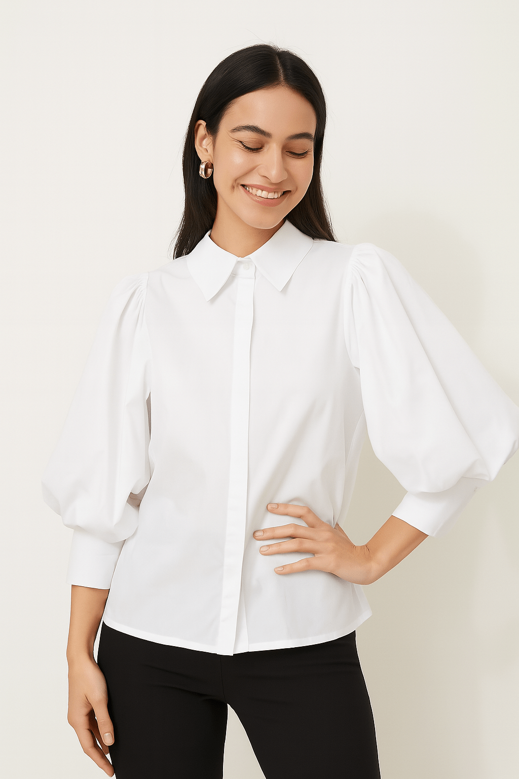 Bluse gestreift Damen | Ballonärmel & Luftiger Komfort