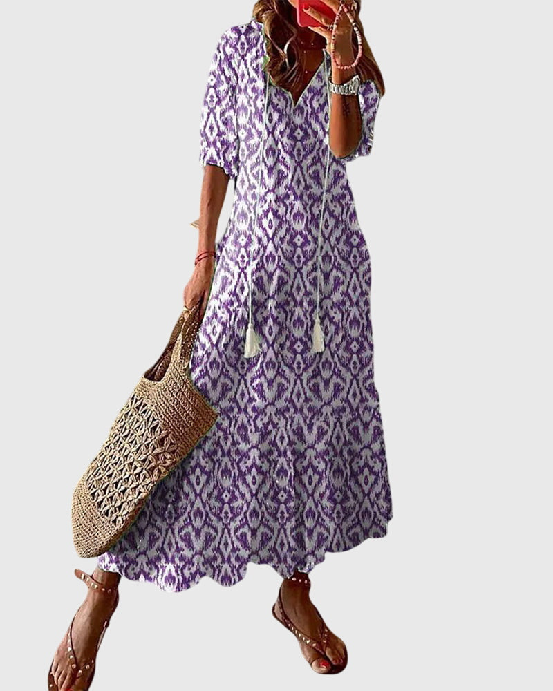 Boho Vintage Sommerkleid für Frauen - Elegantes, luftiges Design für warme Tage