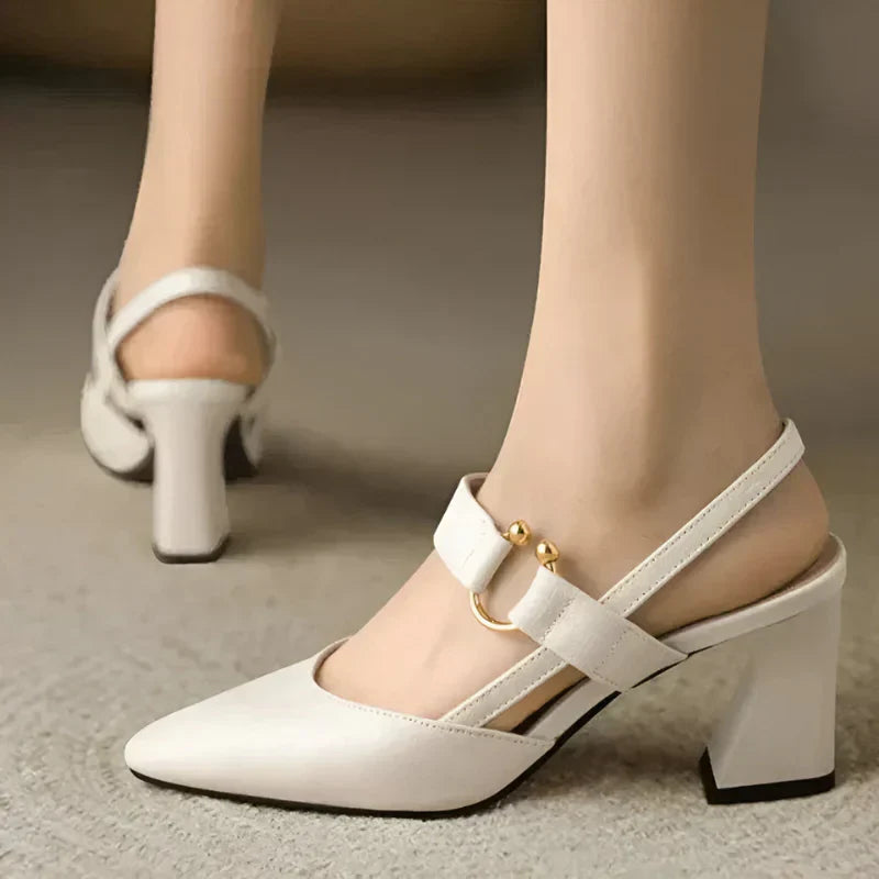 BRENDA / ELEGANTER OFFENER SCHUH MIT ABSATZ