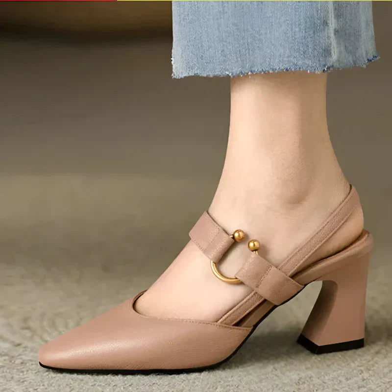 BRENDA / ELEGANTER OFFENER SCHUH MIT ABSATZ