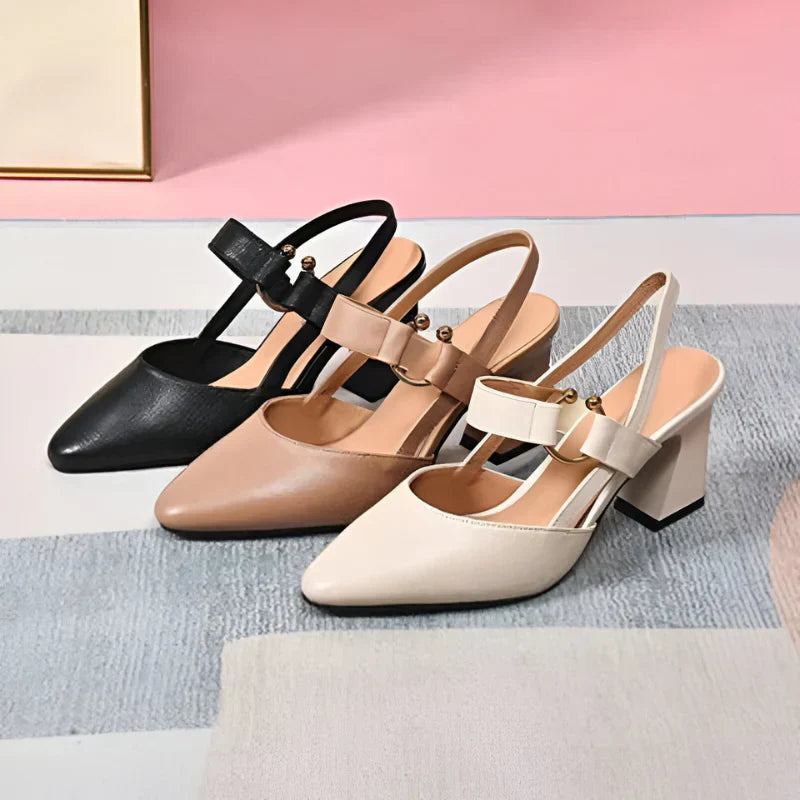 BRENDA / ELEGANTER OFFENER SCHUH MIT ABSATZ