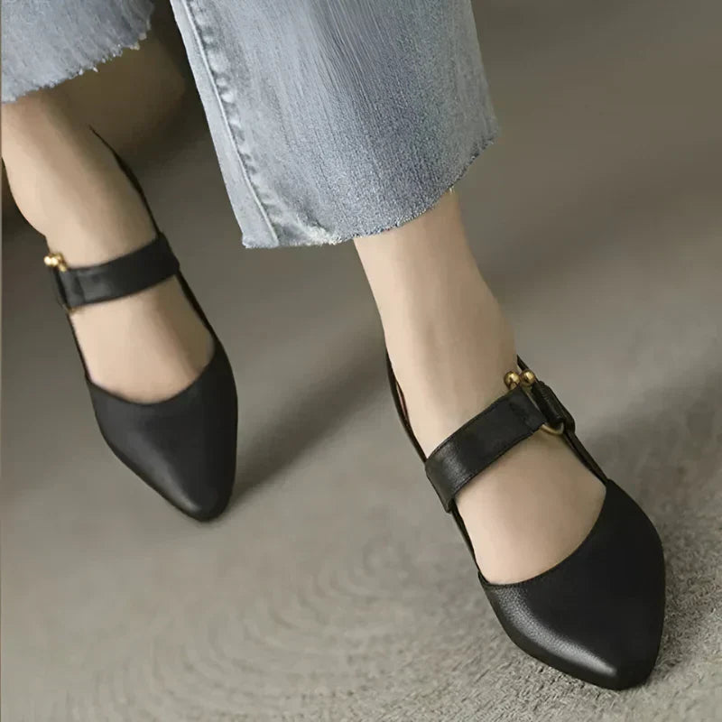 BRENDA / ELEGANTER OFFENER SCHUH MIT ABSATZ