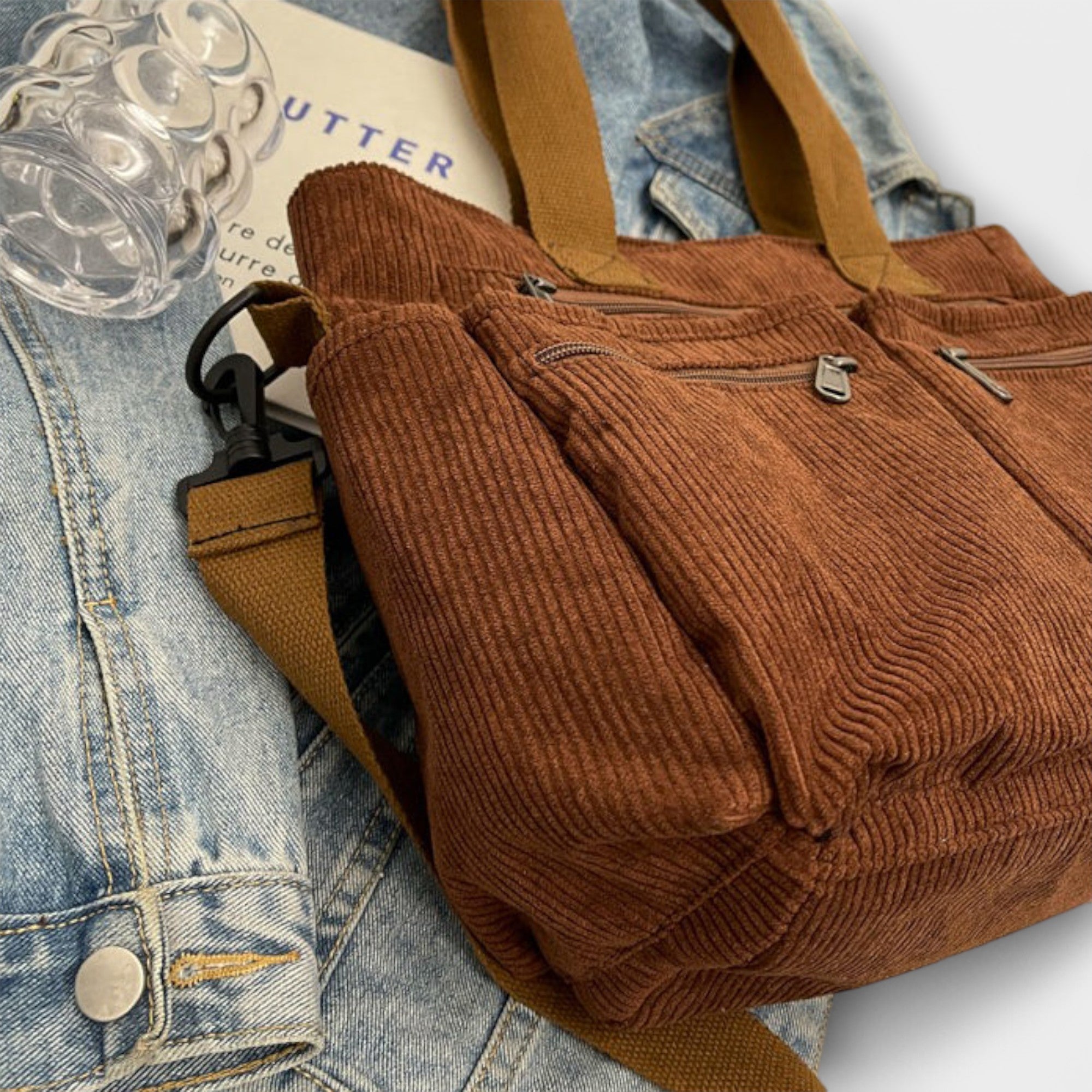 Damen Geräumige Tote-Tasche mit offenem Hauptfach und Innentasche