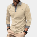 Mason | Herren Langarm Poloshirt Slim Fit Freizeithemd