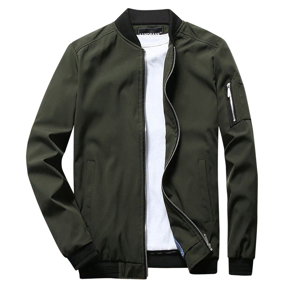 Herren Casual Sommer Stehkragen Bomberjacke