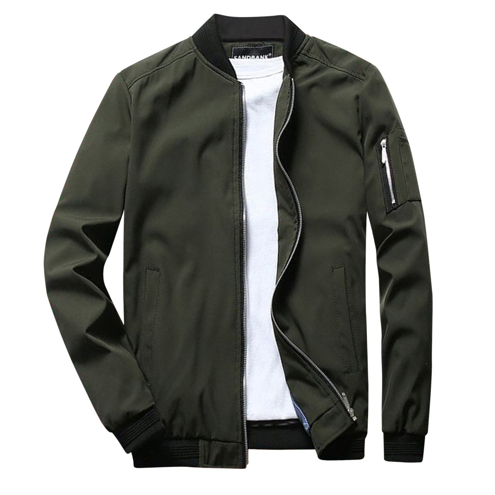 Herren Casual Sommer Stehkragen Bomberjacke