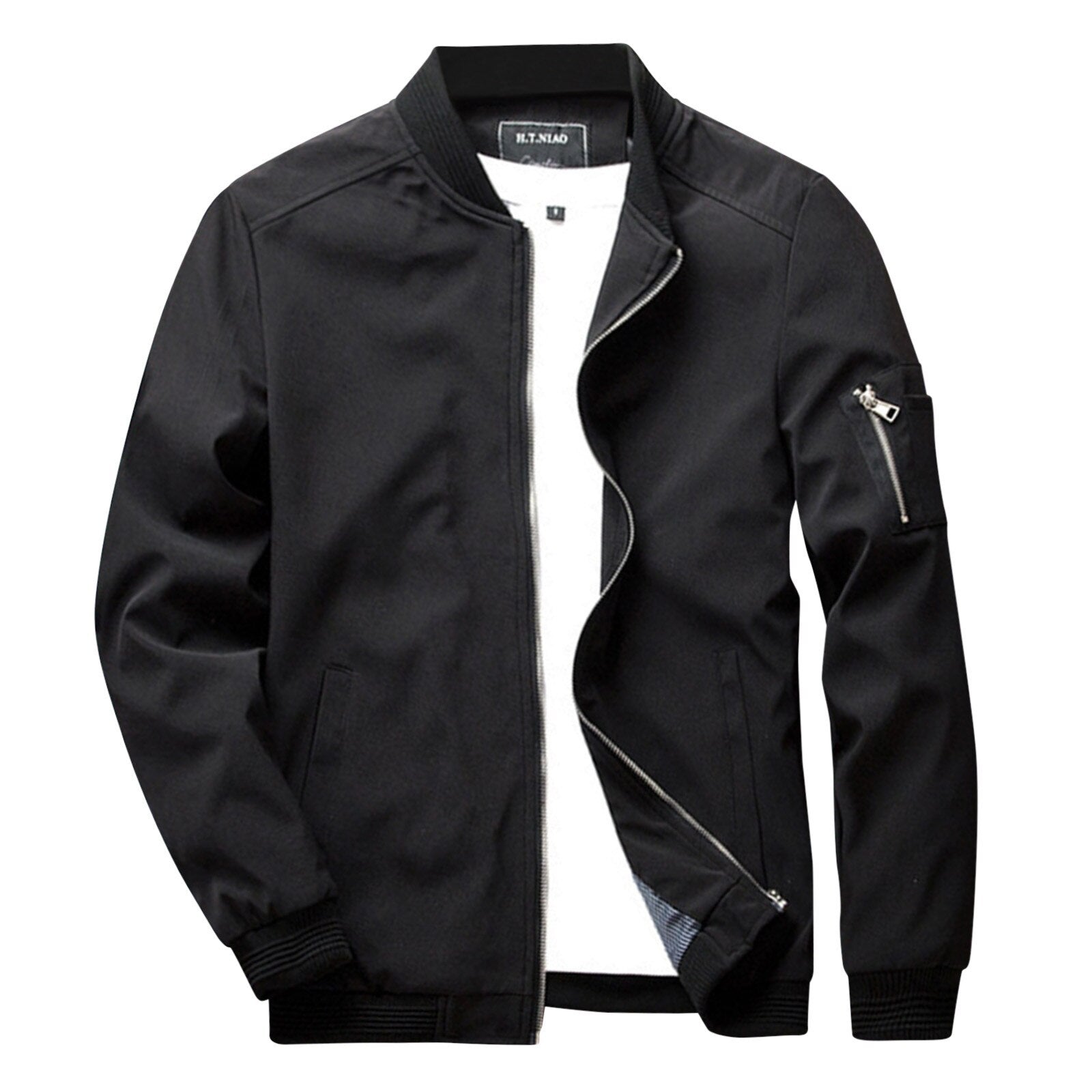 Herren Casual Sommer Stehkragen Bomberjacke