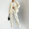 Strickjacke Damen | Teddy-Optik & Rundhals-Ausschnitt