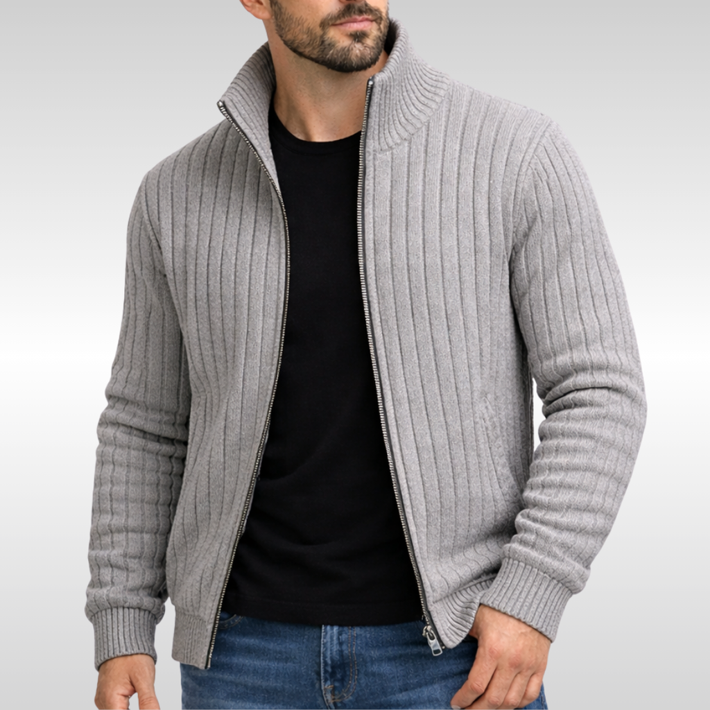 Peter | Klassische Strickjacke mit Reißverschluss